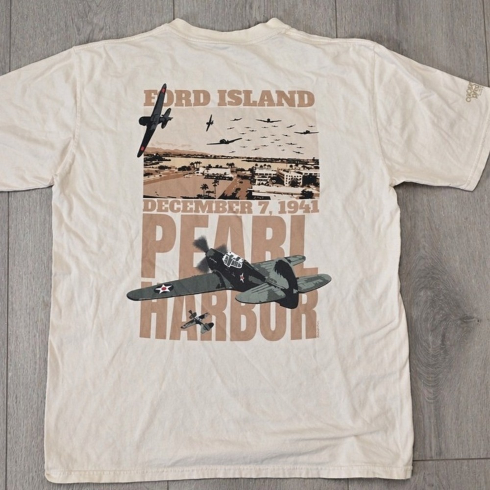 Pearl Harbor Aviation Museum T Shirt Mens Large Hawaii Graphic Tee WWII